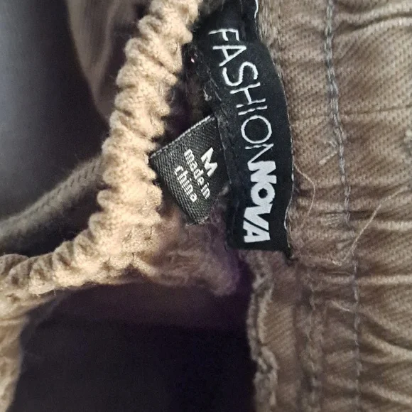 Fashion Nova Black and Tan Joggers - Picture 3 of 4
